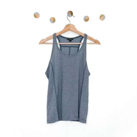 Allbirds women's natural run tank racerback blue white - Picture 1 of 7